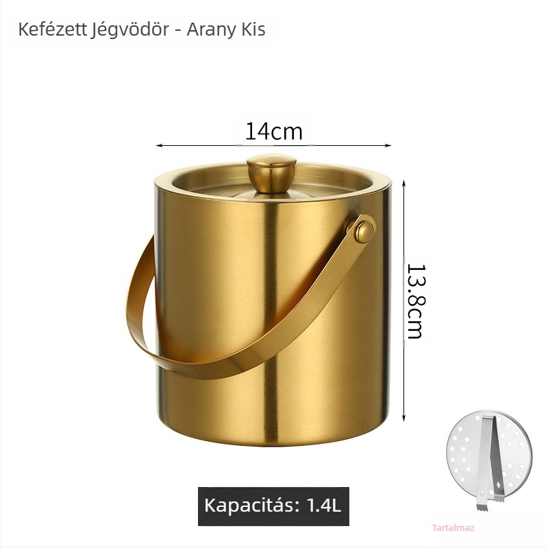 Rozsdamentes acél jégvödör jégvödör hordozható sörösvödör bár KTV sör pezsgő szigetelés jégvödör rozsdamentes acél vödör
