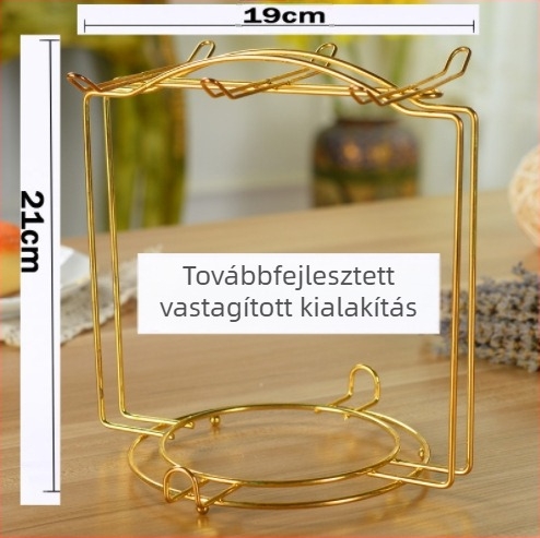 Kávéscsésze készlet tároló állvány Kávéscsésze polc 6 csészés és 6 tányéros polc