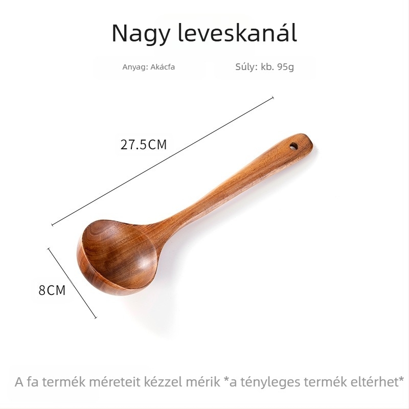 Szórólapát Akácfa Lapát Tapadásmentes Serpenyőlapát Szűrőedény Rizskanál Hosszú Nyél Keverés Háztartási Fűszerkeverés Főzés Hot Pot Leveses Kanál
