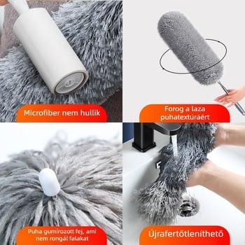 Tollporoló Elektrosztatikus portalanítás Háztartási teleszkópos rúdtisztítás Por, mennyezeti, nagy rések tisztítása