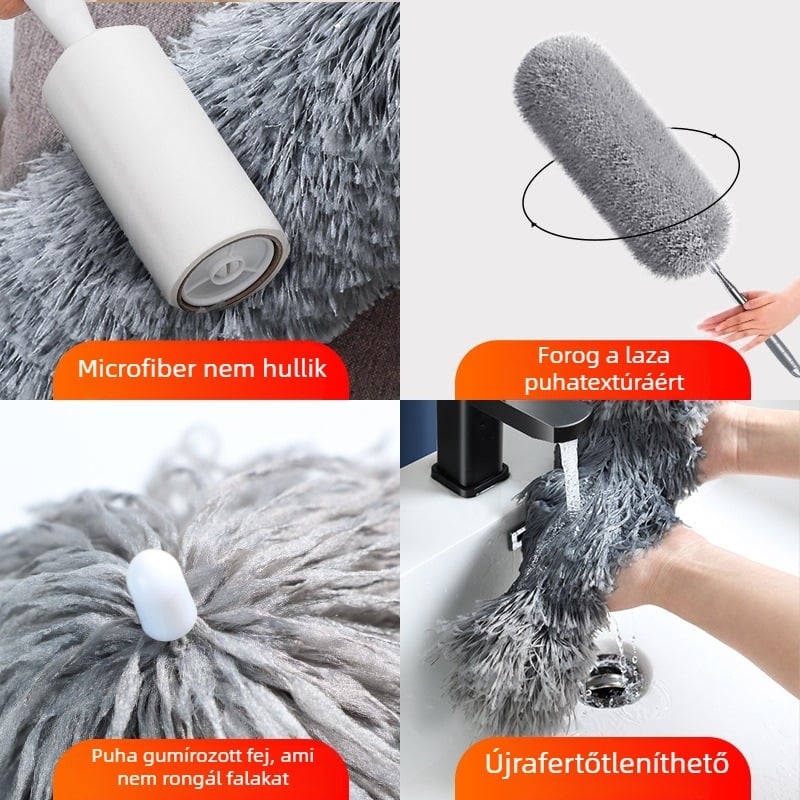 Tollporoló Elektrosztatikus portalanítás Háztartási teleszkópos rúdtisztítás Por, mennyezeti, nagy rések tisztítása