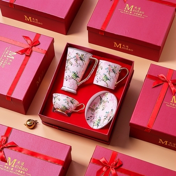 Meidao elegáns csont porcelán kávéscsésze, csúcskategóriás, kiváló, fejlett délutáni teáscsésze öltöny ajándékdobozban