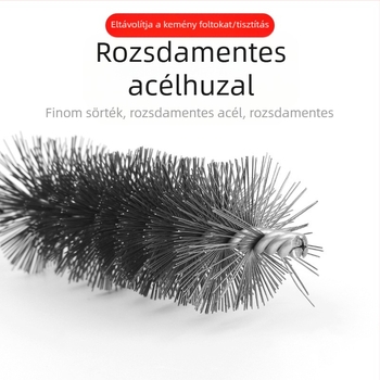 Elektromos csőkefe drótkefefej csőbelső furat tisztítás rozsdátlanítás sorjátlanítás rozsdamentes acél ipari tisztítókefe