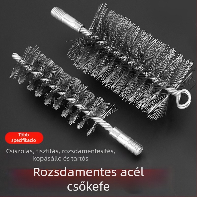 Elektromos csőkefe drótkefefej csőbelső furat tisztítás rozsdátlanítás sorjátlanítás rozsdamentes acél ipari tisztítókefe