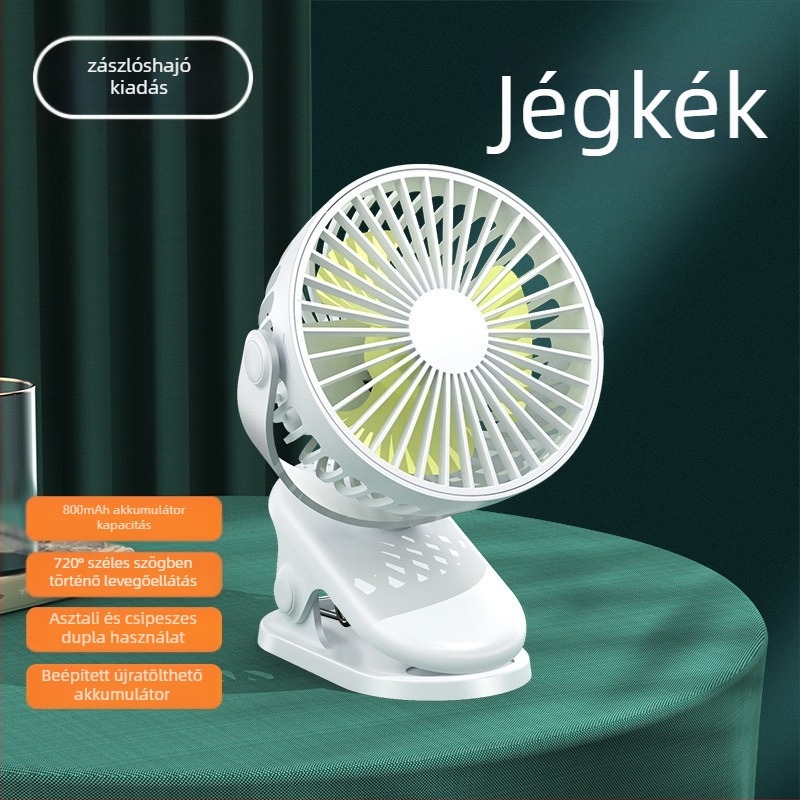 2024 Robbanások USB kis ventilátor töltés irodai asztali diákkollégium ágyfej nagy szél klip mini ventilátor