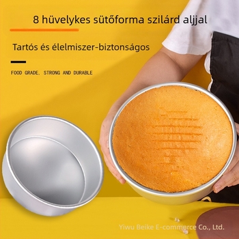 Sütőforma 8 hüvelykes alumíniumötvözetből készült kerek, tömör aljú tortaforma ősi korai sajttorta vízfürdős háztartási