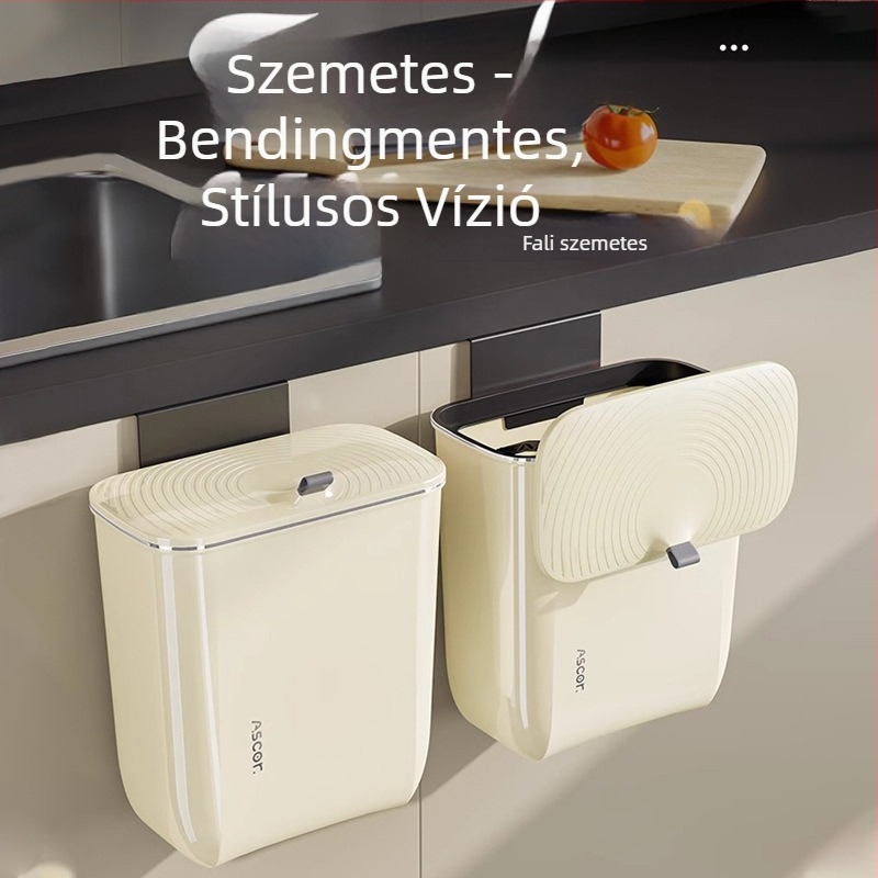 Szemetes Háztartási Fürdőszoba WC Konyha Nappali Fedéllel Hálószoba Nagy Kapacitású Kereskedelmi Fali Világítás Luxus Szemetes