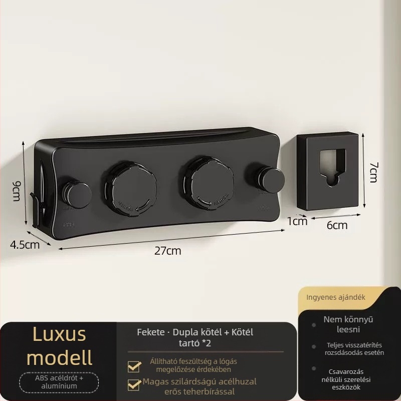 Láthatatlan ruhaszárító kötél beltéri, ütésmentes erkélyre, láthatatlan, visszahúzható ruhaszárító műtárgy fürdőszobai ruhaszárító állvány drótkötél