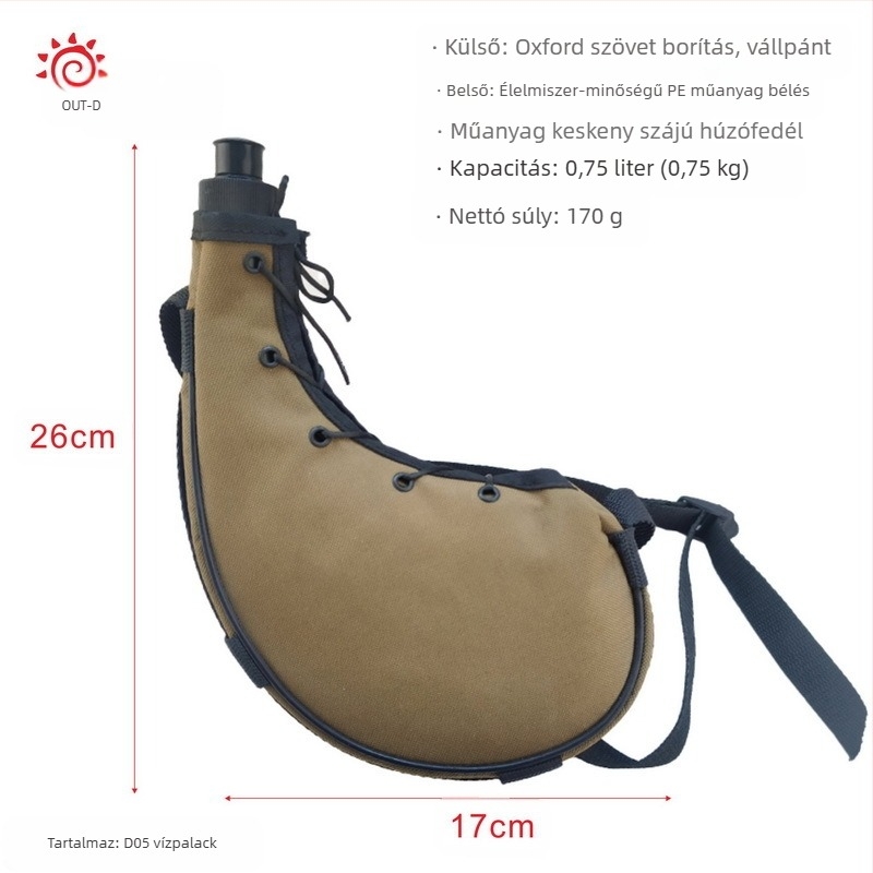 Kültéri sportok álcázó vízforraló derék vízforraló hátralógó hordozható sivatagi vízforraló katonai kiképzés taktikai kiképző vízforraló