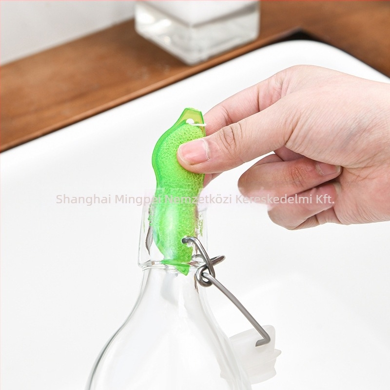 Japán SP borsótisztító üvegpalack palack varázslatos szivacstörlő aranyos szálcsiszolt babtisztító szivacs 3 darab