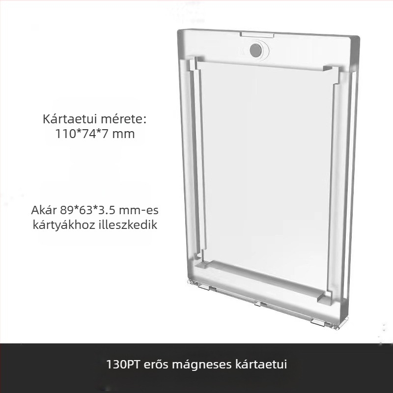 Hordozható, zárható kártyadoboz alumínium ötvözetből készült kártyadoboz Psa minősítő kártya csillagkártya tárolódoboz Bgs erős mágneses kártya tégladoboz