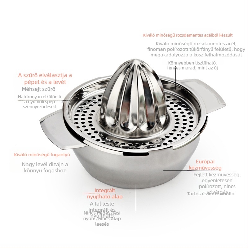 Gyári közvetlen rozsdamentes acél kézi gyümölcscentrifuga narancslé citrom kézi prés hordozható gyümölcscentrifuga nagykereskedelmi gyümölcscentrifuga