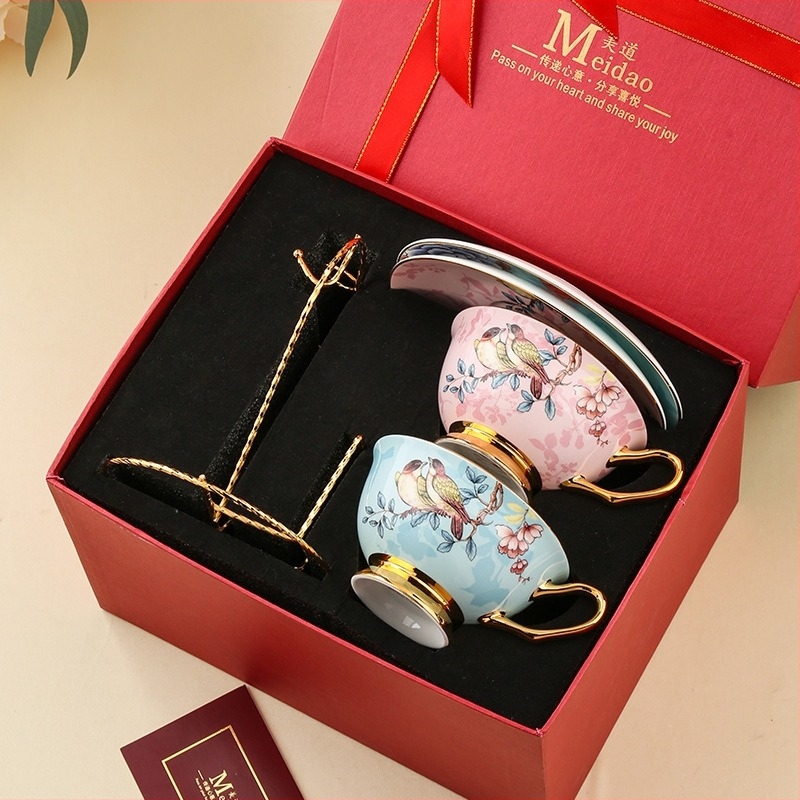 Meidao alpesi veréb kávéscsésze, csúcskategóriás, gyönyörű páros csészekészlet, legjobb barát születésnapi esküvői ajándék