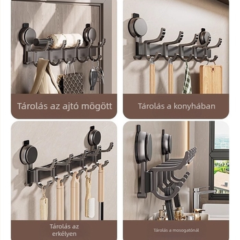 Tapadókorongos ruhaakasztó Sorakasztó WC-törölköző-akasztó Nem lyukasztó fürdőlepedő-tartó Ajtó Hátsó akasztó Fürdőszobai tárolóakasztó Bejárat