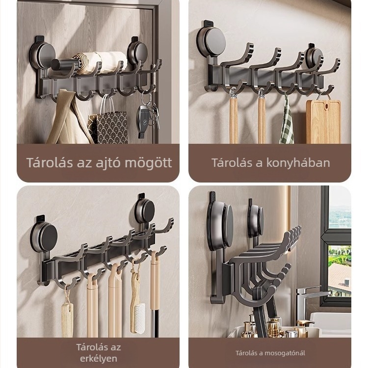 Tapadókorongos ruhaakasztó Sorakasztó WC-törölköző-akasztó Nem lyukasztó fürdőlepedő-tartó Ajtó Hátsó akasztó Fürdőszobai tárolóakasztó Bejárat