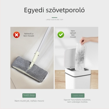 Alkalmi vastagított elektrosztatikus porfelmosó nedves törlőkendők eldobható mosás nélküli lusta felmosó rongy lapos háztartási tárgy