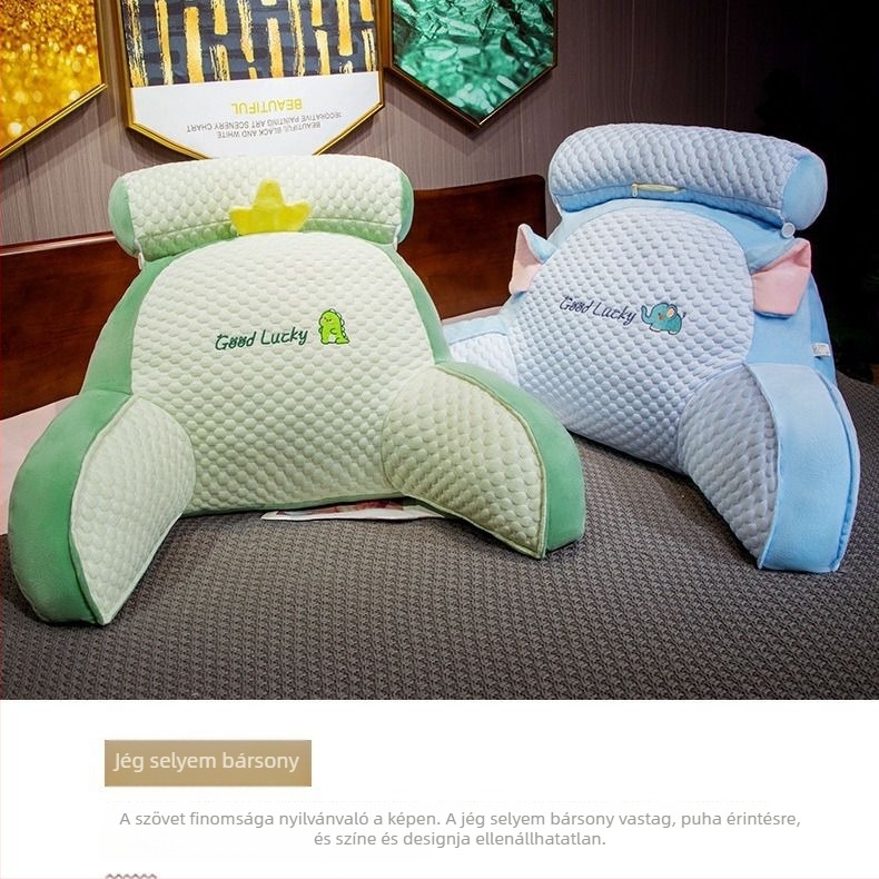 Aranyos jégbab bab ágyfejpárna, mosható, nagy háttámla, derék, hálótermi ágyfejpárna, irodai ágyéki párna nőknek