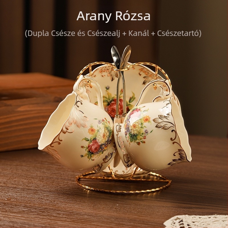 Európai stílusú kávéscsésze öltöny kis luxus háztartási délutáni teáscsésze udvar kiváló minőségű finom kerámia kávéscsésze és csészealj