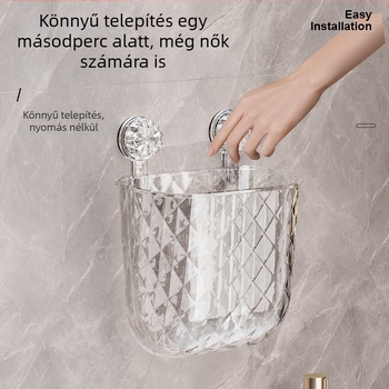 Konyhai szemetes, falra szerelhető, WC, fürdőszoba, nappali, papírkosár, nagy kapacitású, felhajtható tetejű konyhai hulladéktároló vödör, összecsukható