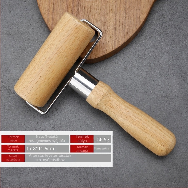 Tömörfa görgős sodrófa gombóc pálcika sütőeszközök fa sodrófa gombóc bőr háztartási konyhai eszközök
