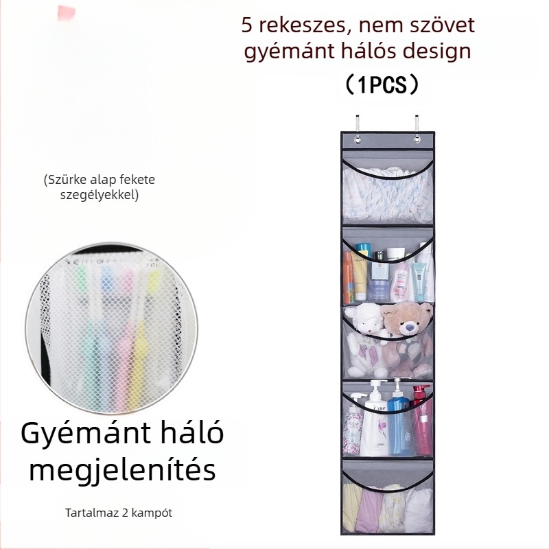 Temu új, öt rekeszes, fedeles zsebes nadrág, Intimates tárolás és rendszerezés, nagy, 5 rekeszes, nem szőtt tároló akasztótáska