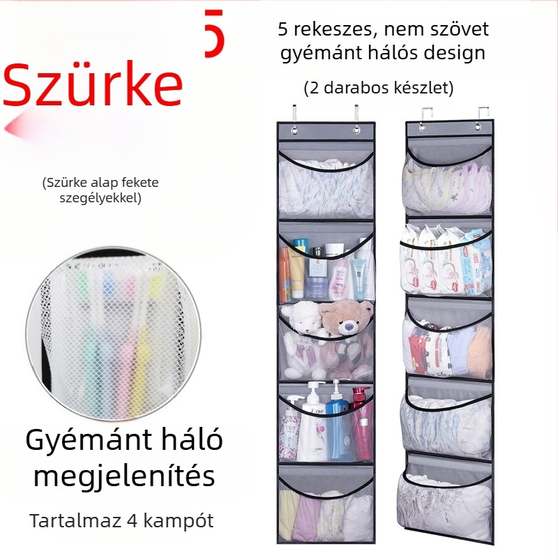 Temu új, öt rekeszes, fedeles zsebes nadrág, Intimates tárolás és rendszerezés, nagy, 5 rekeszes, nem szőtt tároló akasztótáska