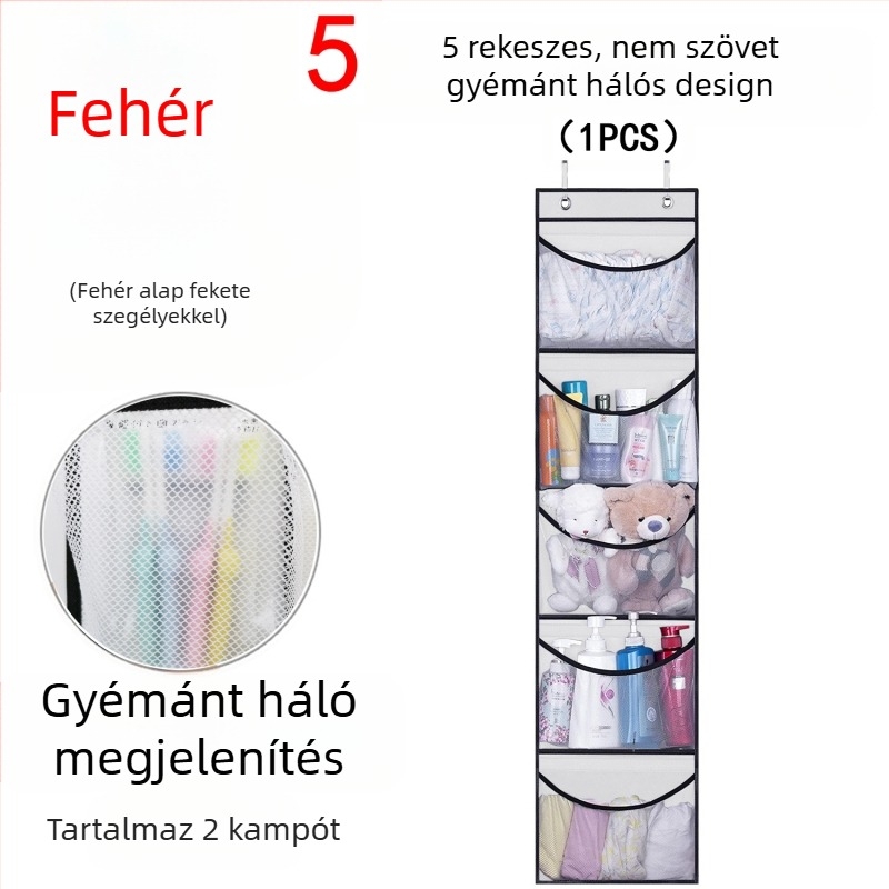 Temu új, öt rekeszes, fedeles zsebes nadrág, Intimates tárolás és rendszerezés, nagy, 5 rekeszes, nem szőtt tároló akasztótáska