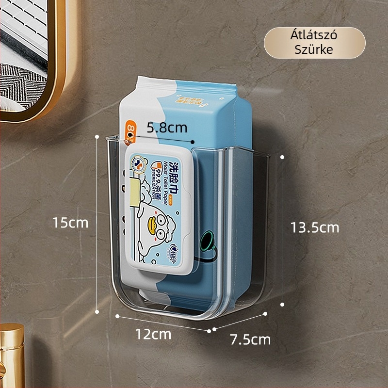 Ütésmentes, U alakú, könnyű, luxus nedves papírzsebkendő-tartó doboz, varratmentes, multifunkcionális háztartási WC-fürdőszobai törölközőtároló doboz