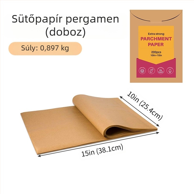 Határokon átnyúló speciális sütőpapír hússzigetelés magas hőmérsékletű sütőbe, speciális papír eldobható sütőpapír élelmiszeripari szilikonpapír