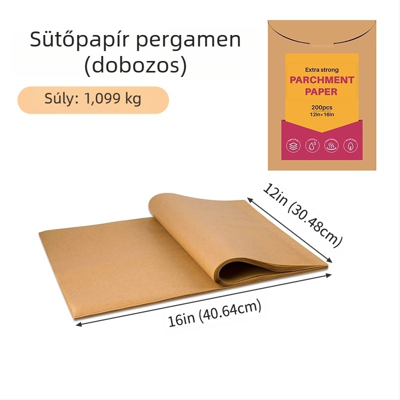 Határokon átnyúló speciális sütőpapír hússzigetelés magas hőmérsékletű sütőbe, speciális papír eldobható sütőpapír élelmiszeripari szilikonpapír