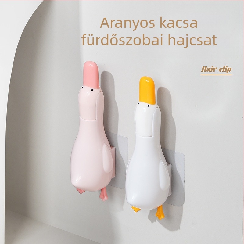 Aranyos Kacsa Hajcsat Fürdőszobai Fali Tároló Kettő az Egyben Gombóc Szájtisztító Folteltávolító Padló Lefolyó Mosdó WC-kefe