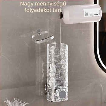 Ütésmentes tapadókorongos szappanadagoló tusfürdő doboz tusfürdő flakon falra szerelhető kézfertőtlenítő flakon prés sampon flakon