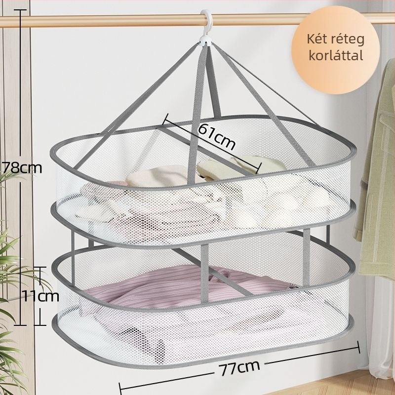 Közvetlen gyári értékesítés: Téglalap alakú szárítóhálós zsákok gyapjú ruhák szárításához a deformáció megakadályozása érdekében, szennyeskosár hálóval, nagykereskedelem