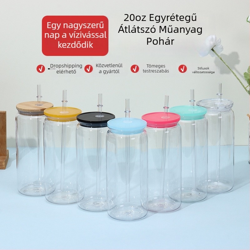 2024 Robbanásveszélyes 16oz-os műanyag tapadókorong, környezetbarát akril zselés színű, mason pohár, műanyag pohár nagykereskedelem