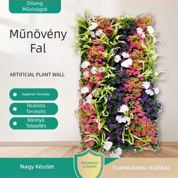 Szimulációs zöld növényfal testreszabása Szimulációs növényfal Lanmi fű Vegyes fű Hamis gyep faldekoráció háttér