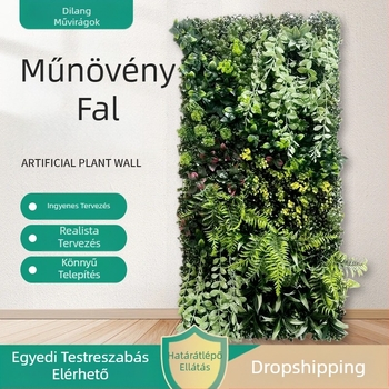 Szimulációs zöld növényfal testreszabása Szimulációs növényfal Lanmi fű Vegyes fű Hamis gyep faldekoráció háttér
