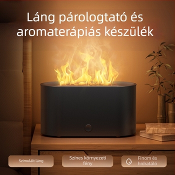 Kis szimulált láng aromaterápiás gép párásító színes hangulat otthoni hálószoba kollégium iroda nagy értékű asztali gép