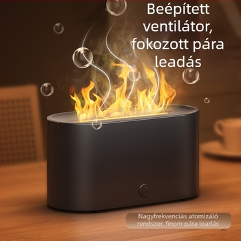 Kis szimulált láng aromaterápiás gép párásító színes hangulat otthoni hálószoba kollégium iroda nagy értékű asztali gép