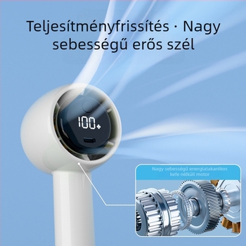 2024 új digitális kijelzős kültéri hordozható USB töltő erőszakos hurrikán mini ventilátor kézi turbóventilátor