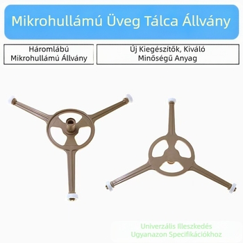 Mikrohullámú sütő tartozékok, új, 25 cm-es lapos üveg forgótányér, háromszög alakú konzol, forgó 213B/213C/M10