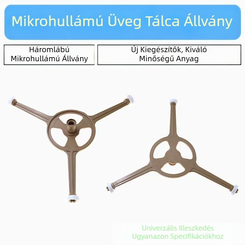 Mikrohullámú sütő tartozékok, új, 25 cm-es lapos üveg forgótányér, háromszög alakú konzol, forgó 213B/213C/M10