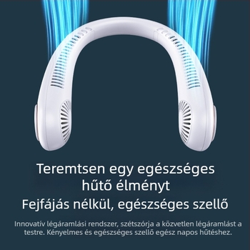 Digitális kijelzős penge nélküli függő nyakventilátor USB töltő hordozható némító elektromos ventilátor függő nyak kültéri kézi elektromos ventilátor nagykereskedelem