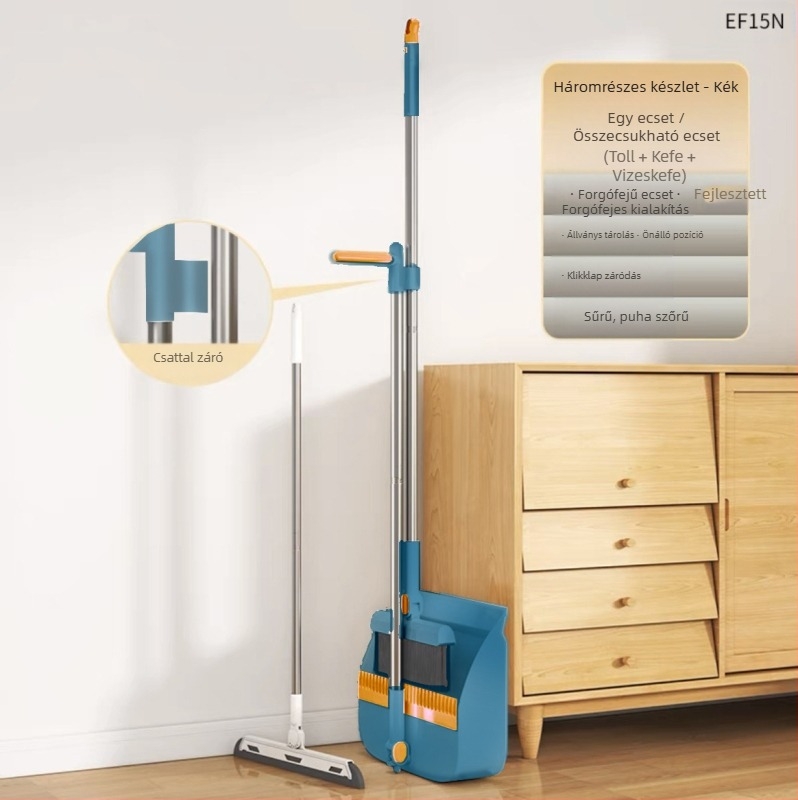 Háztartási összecsukható seprű, szemeteslapát, kombinált seprű, egyetlen seprű, tapadásmentes, mágneses, abszorpciós tároló