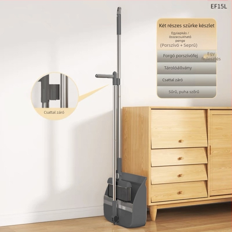 Háztartási összecsukható seprű, szemeteslapát, kombinált seprű, egyetlen seprű, tapadásmentes, mágneses, abszorpciós tároló