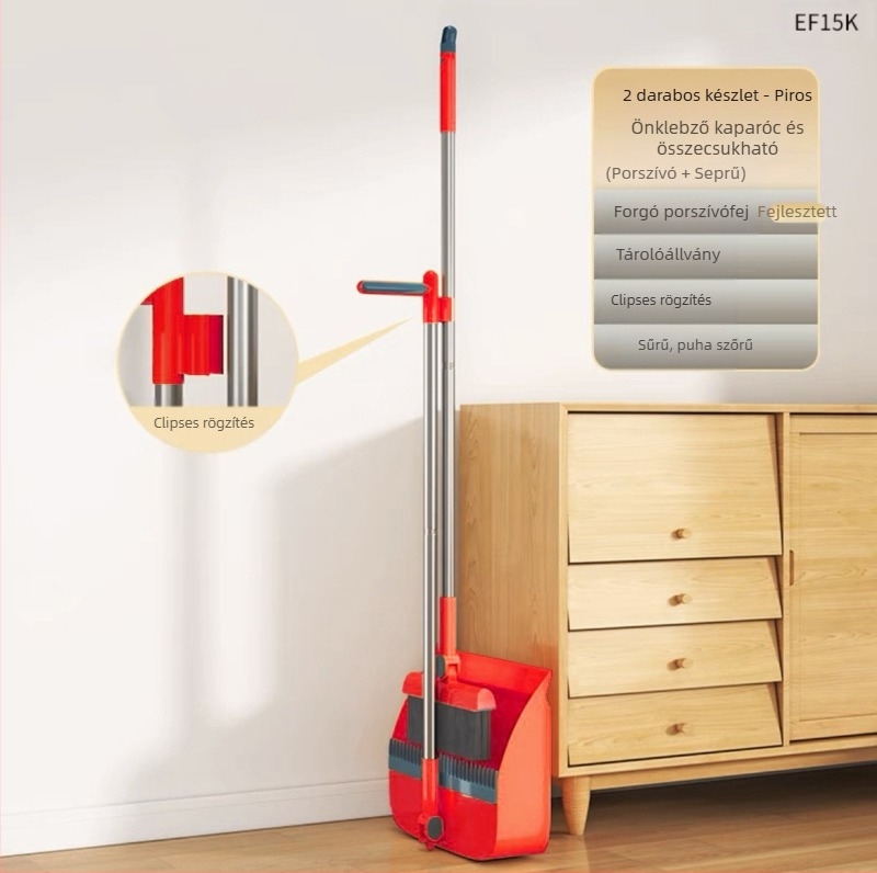 Háztartási összecsukható seprű, szemeteslapát, kombinált seprű, egyetlen seprű, tapadásmentes, mágneses, abszorpciós tároló