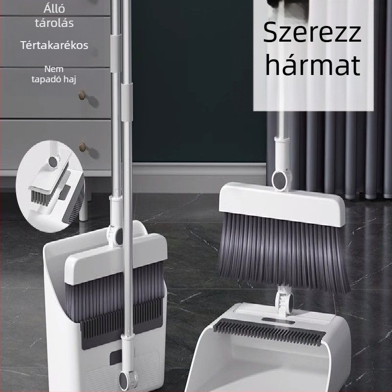 Háztartási összecsukható seprű, szemeteslapát, kombinált seprű, egyetlen seprű, tapadásmentes, mágneses, abszorpciós tároló