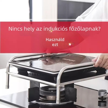 Vastag rozsdamentes acél indukciós tűzhely állvány konyhai kellékek tároló állvány gáztűzhely gázfedél pult tároló állvány