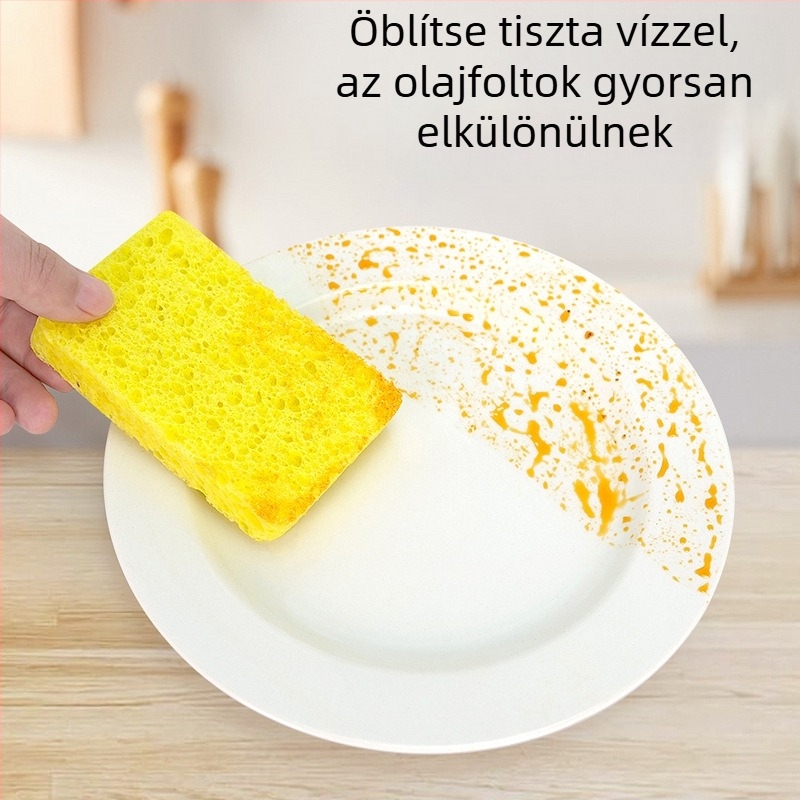 Határokon átnyúló fapép szivacsmosó tisztító varázslatos alátét vastagított fapép pamut mosó szivacs nedvszívó mosó kendő