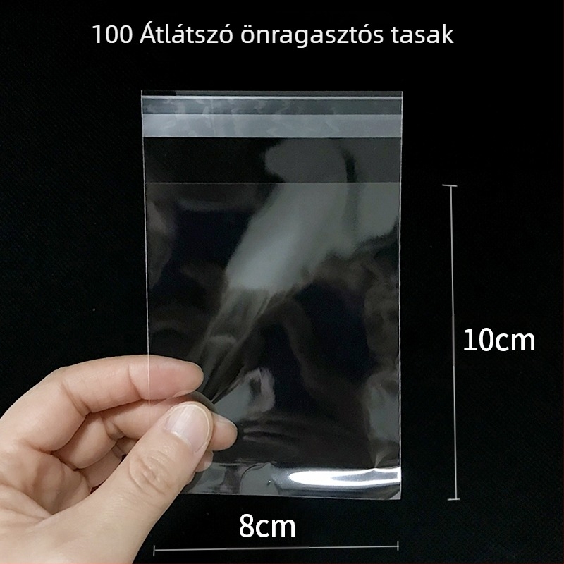 Süticsomagoló zacskó Hópehely Ropogós Fehérjecukor Macaroon Tojás Ropogós Madeleine Pogácsa Átlátszó Öntapadós zacskó