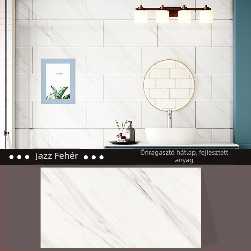 WC-matricák Vízálló falmatricák Fürdőszoba Fürdőszoba Szoba Fal Sérült Bőr Csúnya Csempe Matricák Alumínium Műanyag Board Öntapadós Tapéta